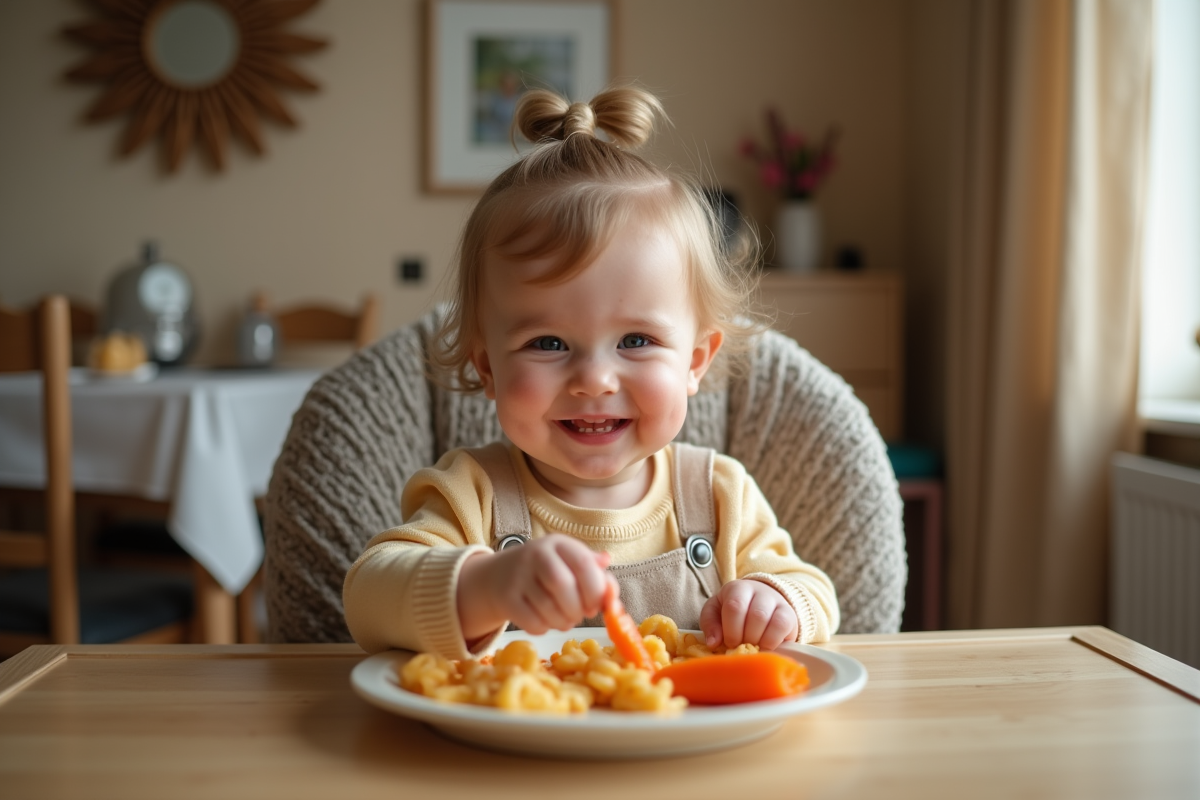 Fille et père partageant un repas dans la salle à manger lumineuse