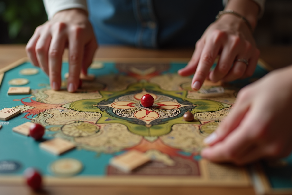 Vue rapprochée de pièces et cartes de jeu en analyse